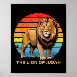 Jesus Lejon om Judah Christian Faith Gud Bible Ver Poster