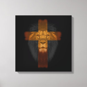 Jesus Lejon om Judah Wrapped Canvas