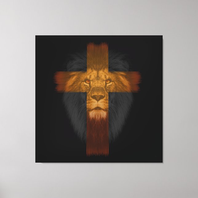 Jesus Lejon om Judah Wrapped Canvas (Framsida)