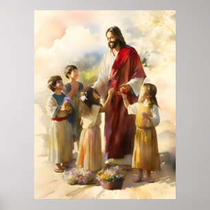 Jesus leker med barn poster