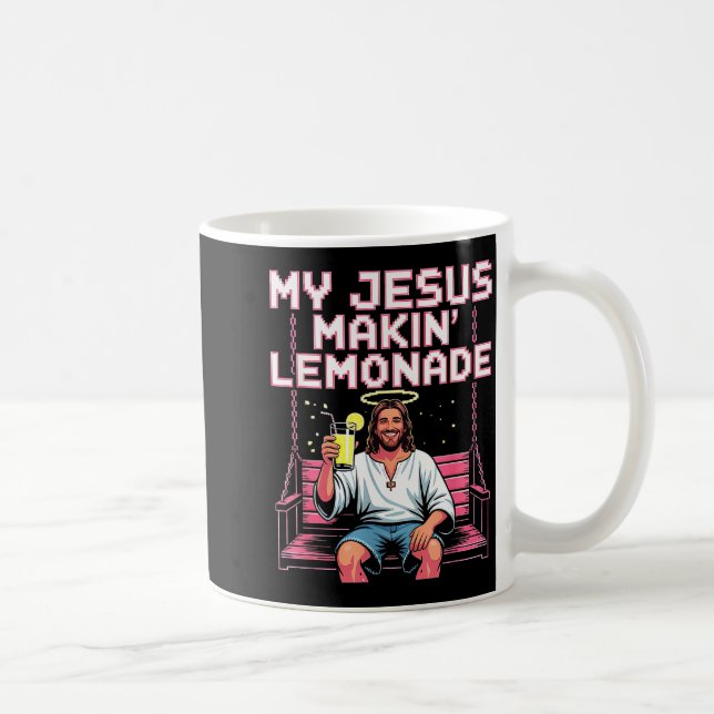 Jesus Lemonad Rolig Kristet Meme  Kaffemugg (Höger)