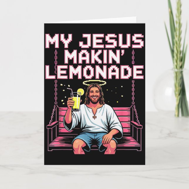 Jesus Lemonad Rolig Kristet Meme  Kort (Framsida)