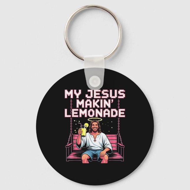 Jesus Lemonad Rolig Kristet Meme  Nyckelring (Framsida)