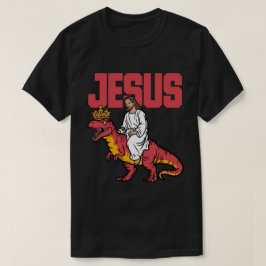 Jesus Lena, Jesus Rides A Rosa Dinosaurs T Shirt