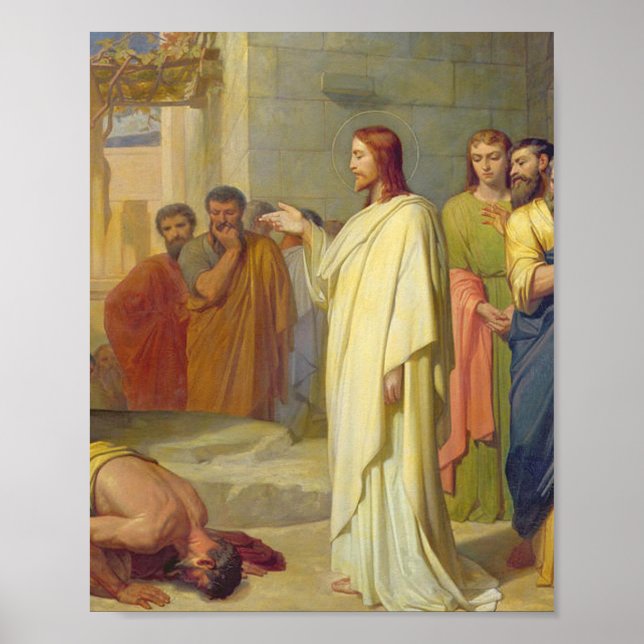 Jesus Leper 1864 Jean Marie Melchior Poster (Framsidan)