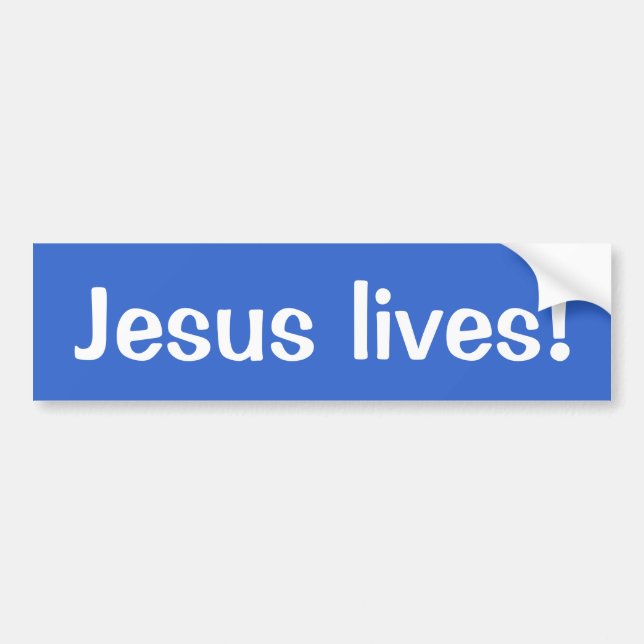 Jesus lever! bildekal (Framsidan)