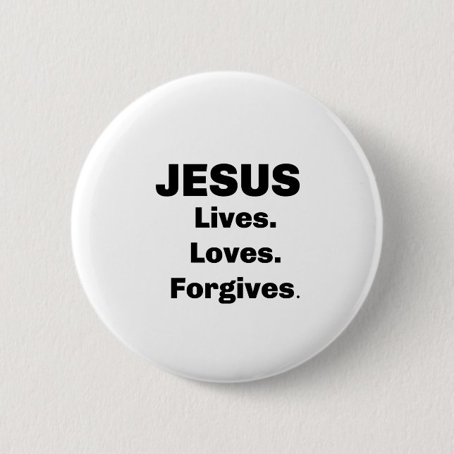 JESUS Lever Kärlek Förlåter Knapp (Framsida)