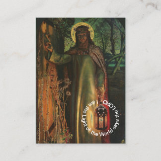 Jesus Light of the World prayer card Visitkort