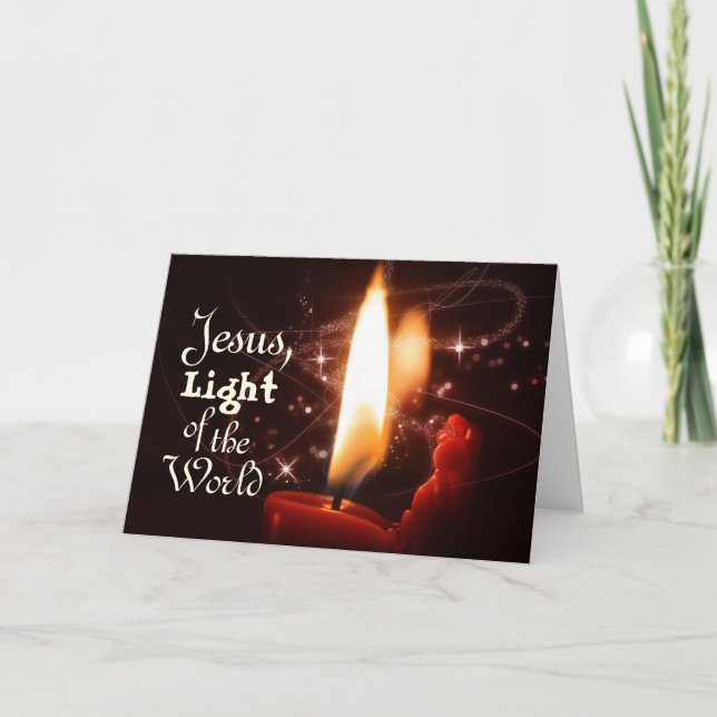Jesus Light the World Psalm 8, Anpassningsbarna ju Helgkort (Framsida)