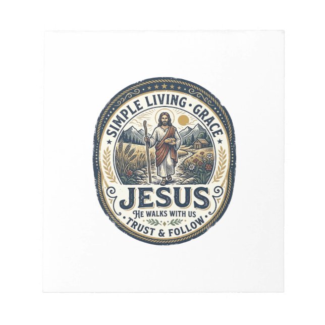 Jesus lilla hus långsamt levande vintage anteckningsblock (Framsida)