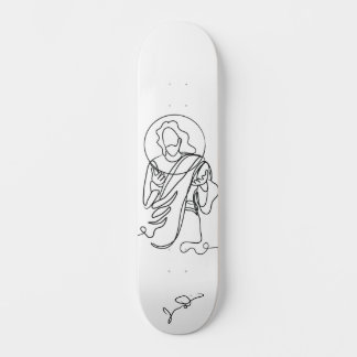 Jesus Linjeteckning Mini Skateboard Bräda 18,5 Cm