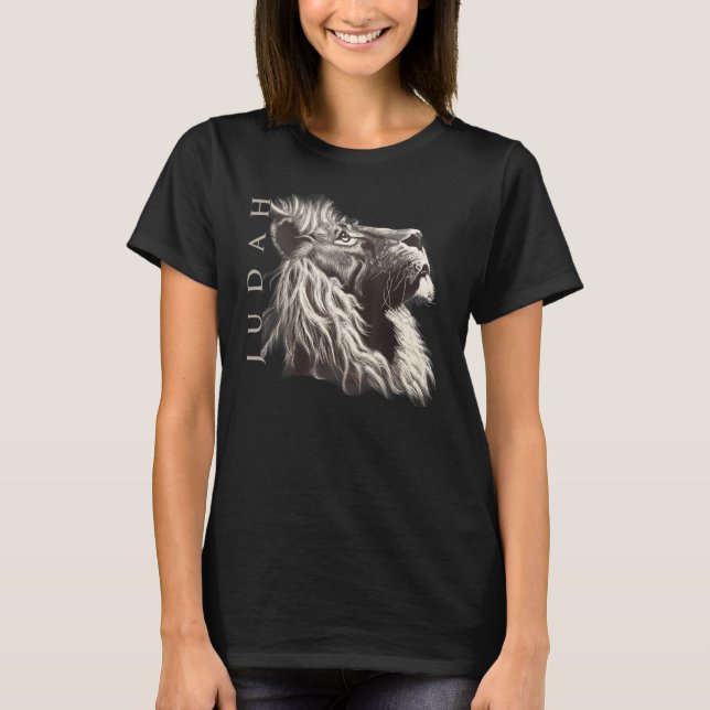 Jesus Lion of Judah T Shirt (Framsida)