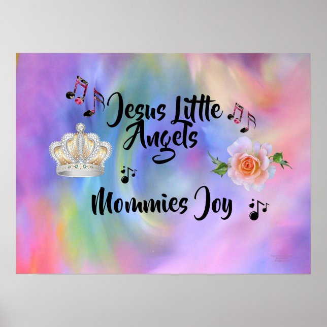 Jesus Little Änglar Mommies Joy Poster (Framsidan)