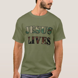 Jesus liv - armén/tröttar ut grönt t shirt