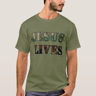 Jesus liv - armén/tröttar ut grönt t shirt