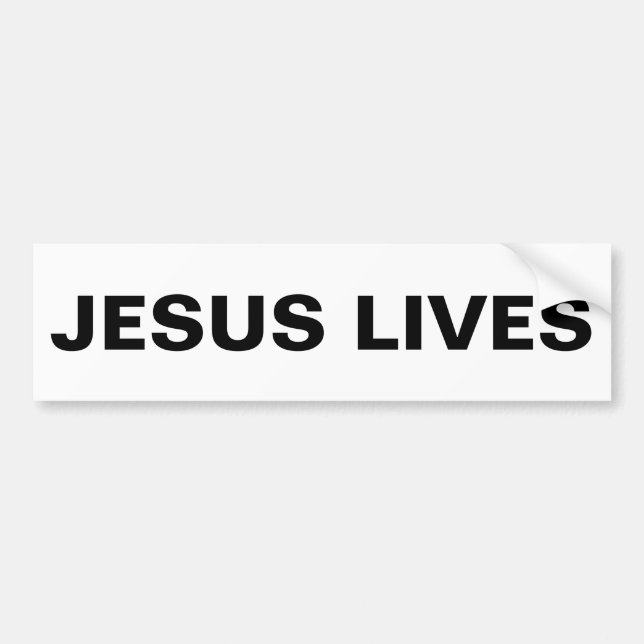 "Jesus Lives" Bumper Sticker Bildekal (Framsidan)