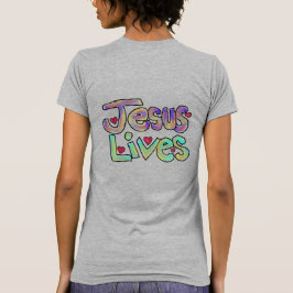 Jesus Lives Hand Drawn Christian Art  T Shirt