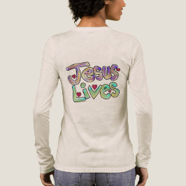 Jesus Lives Hand Drawn Christian Art  T Shirt