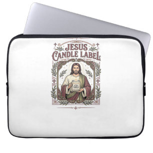 Jesus Ljus Candle Etikett Jesus Ljus Kristna Tro V Laptop Fodral