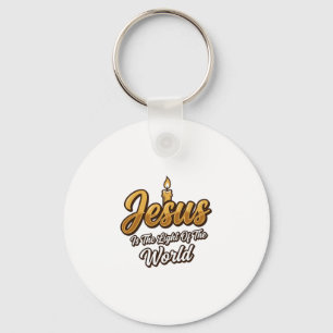 Jesus ljus i världens ljus Candle Christian Vector Nyckelring