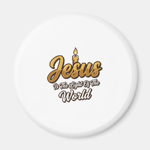 Jesus ljus i världens ljus ljus kristen vektor_1 magnet