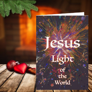 Jesus Ljus över världen jul bibelcitat Kort