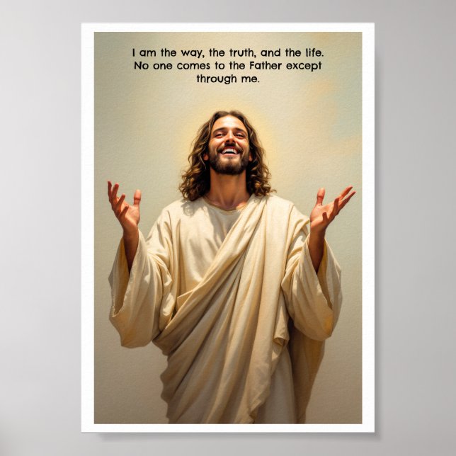 Jesus log att jag är sättet sanningen och livet på poster (Framsidan)
