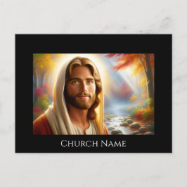 Jesus log i en Himmelsk skog Vykort