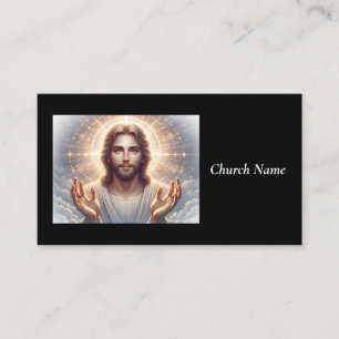 Jesus log med Weleing Händer Visitkort