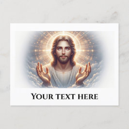 Jesus log med Weleing Händer Vykort