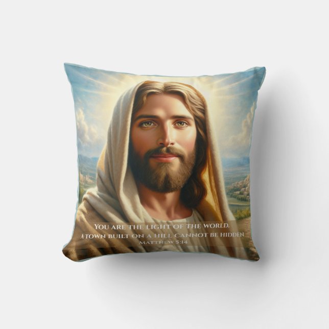 Jesus log under Himmelska Himlar Kudde (Framsida)