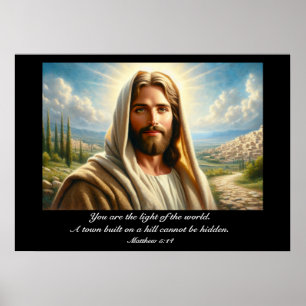 Jesus log under Himmelska Himlar Poster