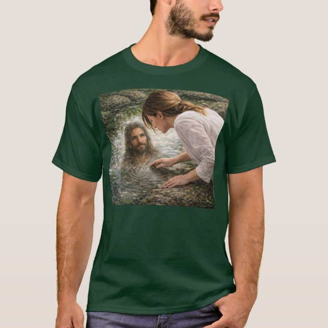 Jesus looking back T-Shirt (Framsida)