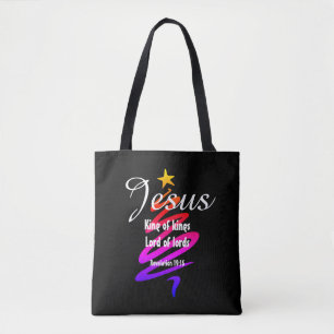 JESUS LORD AV LORDS Customized BLACK Tygkasse