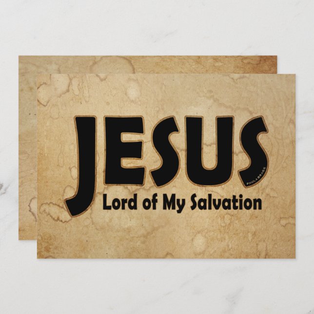 JESUS Lord of Salvation Kort (Fram/baksida)