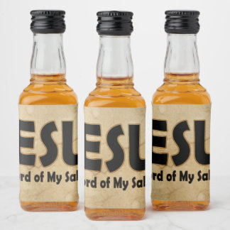 Jesus Lord Salvation Spritflaskor Etikett