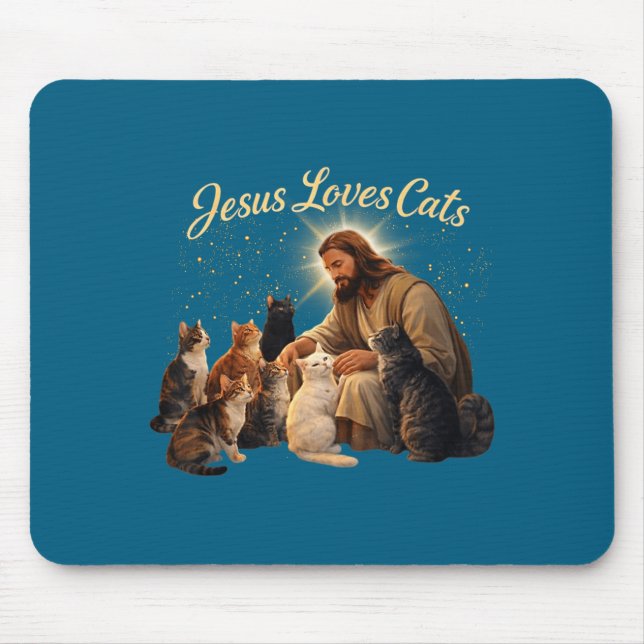 Jesus Loves Cats Christian Cat Lover Jesus Hugs Ca Musmatta (Framsidan)