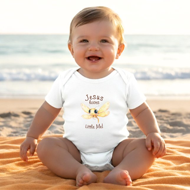 Jesus Loves Little Me Cute Dragonfly Boy Girl T Shirt (Skapare uppladdad)