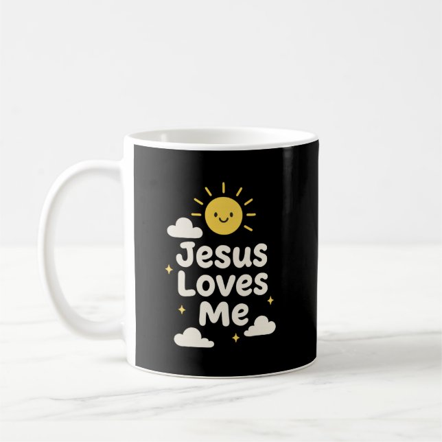 Jesus Loves Me Christian Mug Kaffemugg (Vänster)