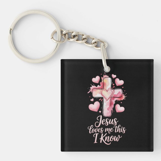 Jesus Loves Me Valentine Keychain (Framsidan)
