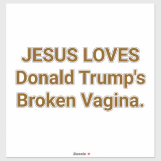 Jesus Loves Trump Hankamer Artjunkhaus Peace Comic Klistermärken