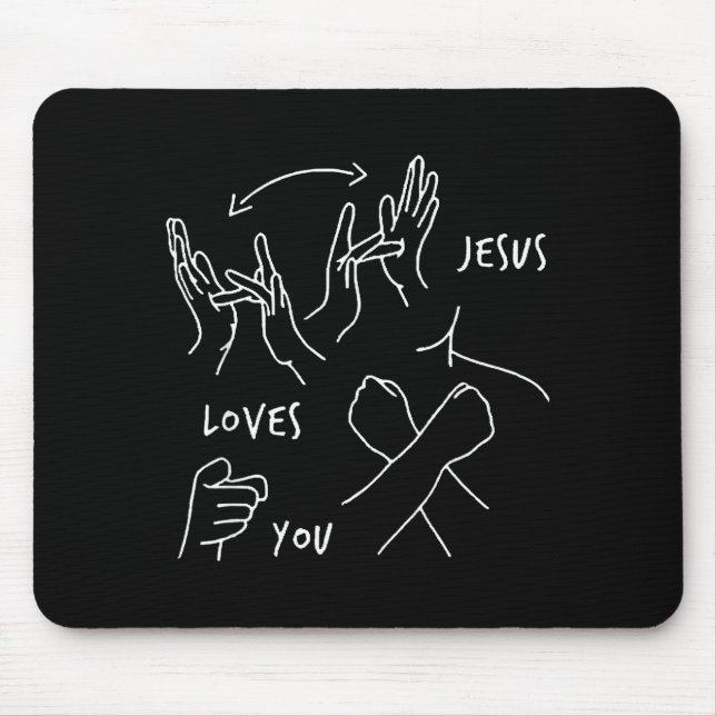 Jesus Loves You Asl Sign Language Christian  Musmatta (Framsidan)