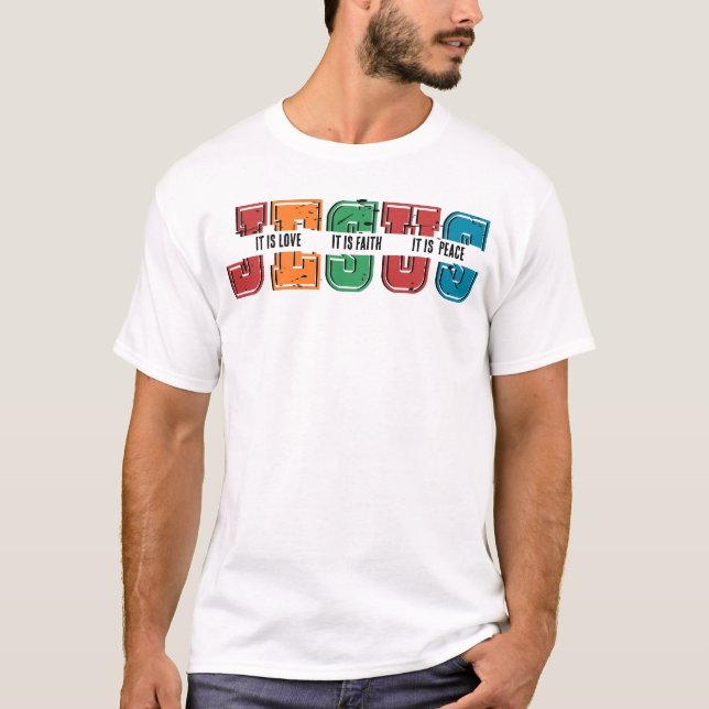 Jesus Loves You The Motivational Bible / Christian T Shirt (Framsida)