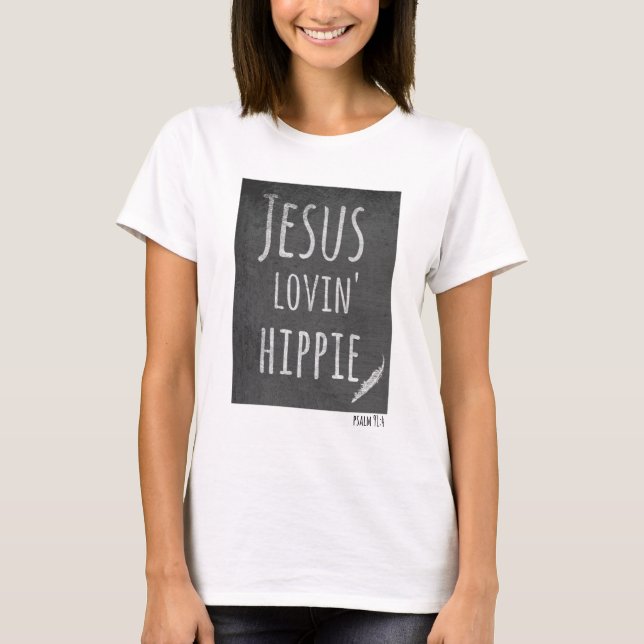 Jesus Lovin Hippiekvinna tank Tröja (Framsida)
