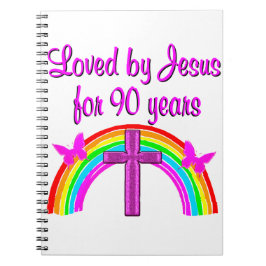 JESUS LOVING 90:E BIRTHDAY ANTECKNINGSBOK