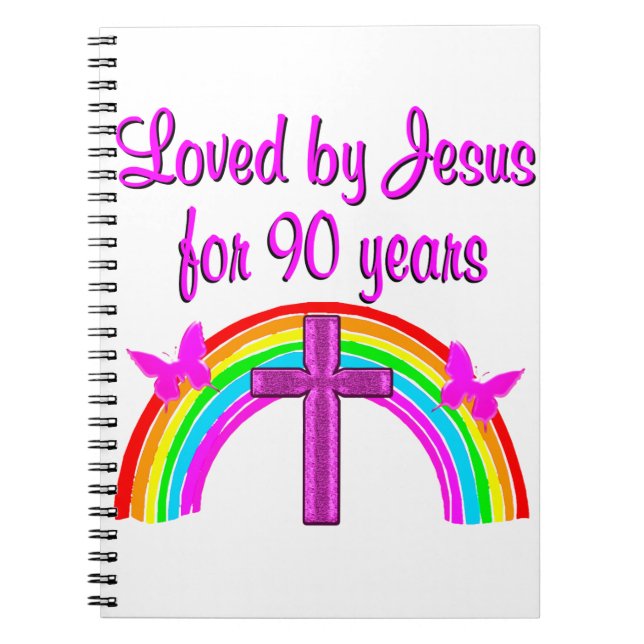 JESUS LOVING 90:E BIRTHDAY ANTECKNINGSBOK (Framsidan)