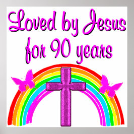 JESUS LOVING 90:E BIRTHDAY POSTER