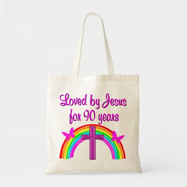 JESUS LOVING 90:E BIRTHDAY TYGKASSE (Framsidan)