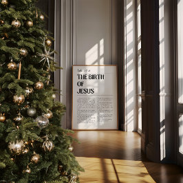 Jesus Luke 2:7-18 Poster
