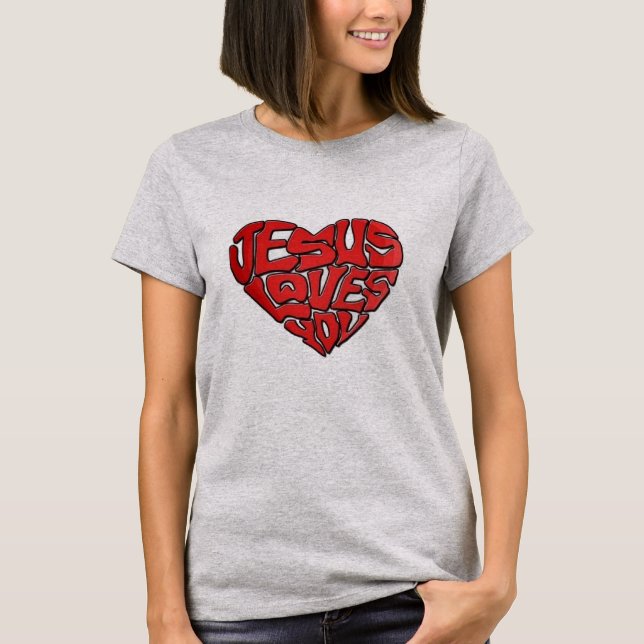 jesus luv uT-Shirt T Shirt (Framsida)